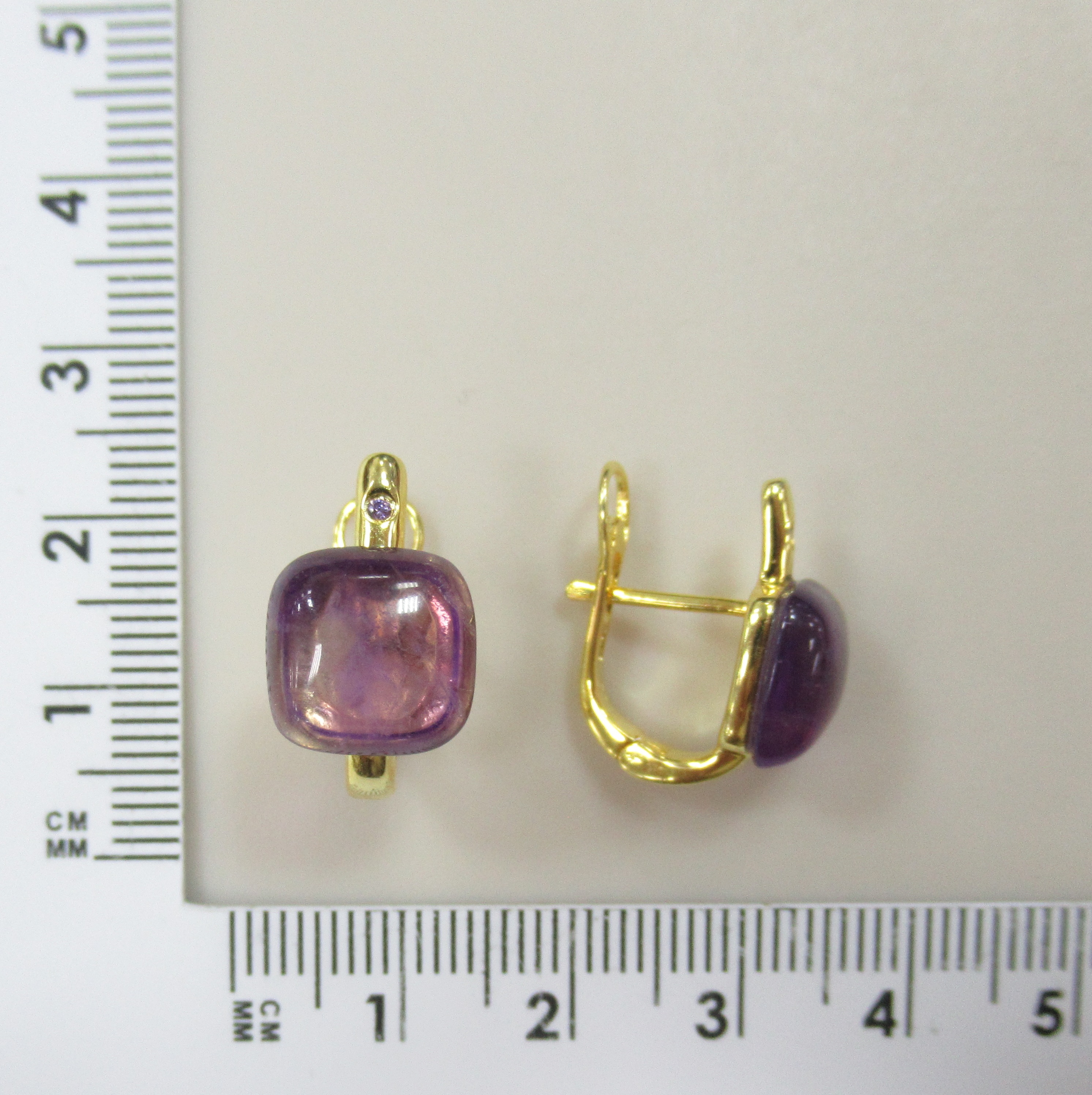 Серебряные серьги с аметистами
